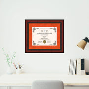 University of Miami Diploma Frame 8.5x11 Certificate Orange