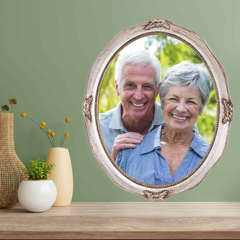 11x14 Silver Antique Oval Vintage Picture Frame