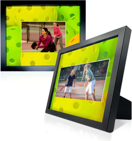 Pickleball Picture Frame 5x7 Photo Display with Pickleball-Themed Mat | 12x14.5 Frame for Wall or Tabletop