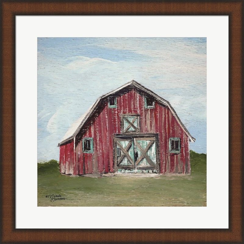 Red Barn by Michele Norman, Framed Art