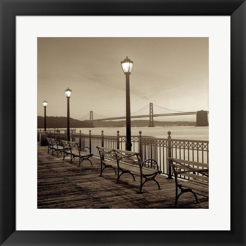 San Francisco Bay Bridge at Dusk by Alan Blaustein, Framed Art