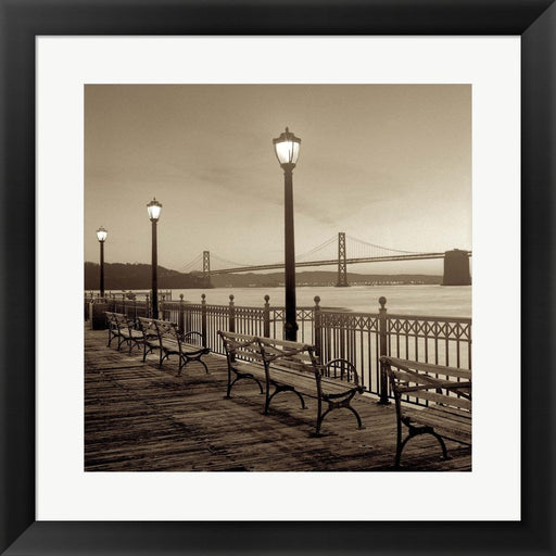San Francisco Bay Bridge at Dusk by Alan Blaustein, Framed Art