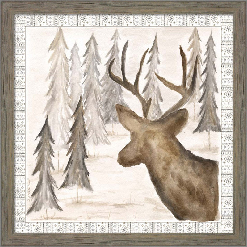 Deer w/ Border by Cindy Shamp, Framed Art