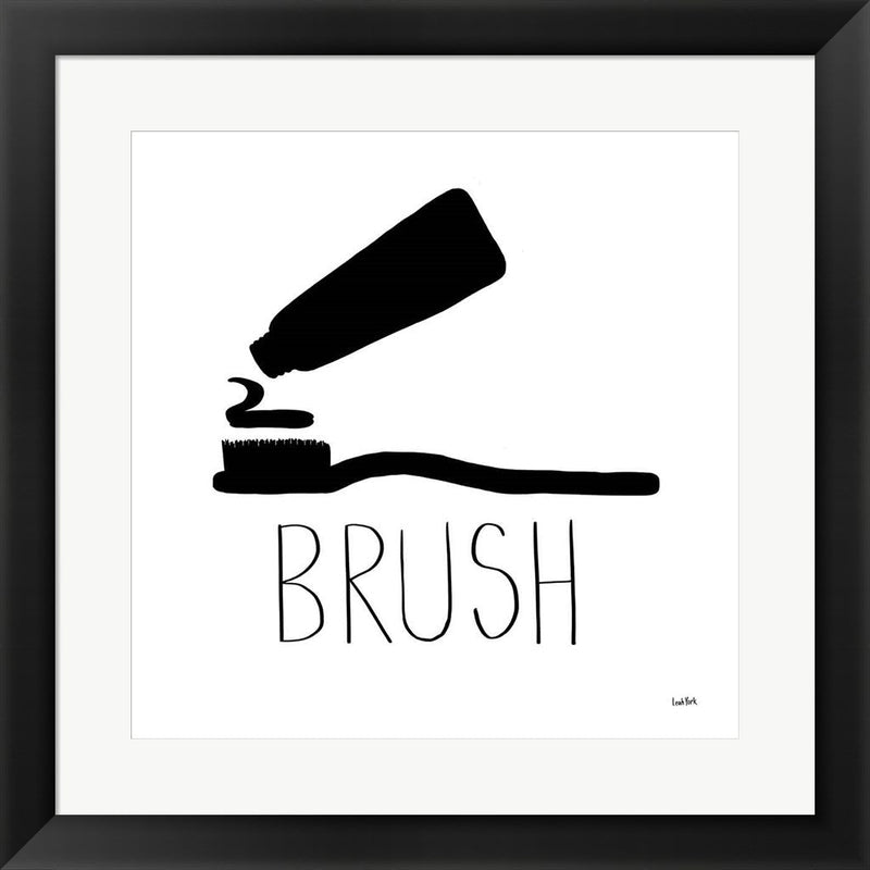 Bathroom Etiquette VI by Leah York, Framed Art