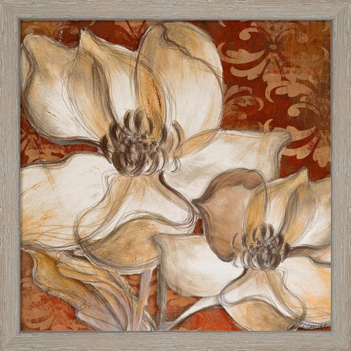 Whispering Magnolia on Red I by Lanie Loreth, Framed Art