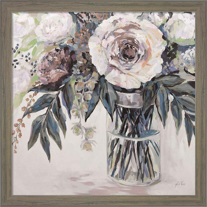 Elation Greige by Jeanette Vertentes, Framed Art