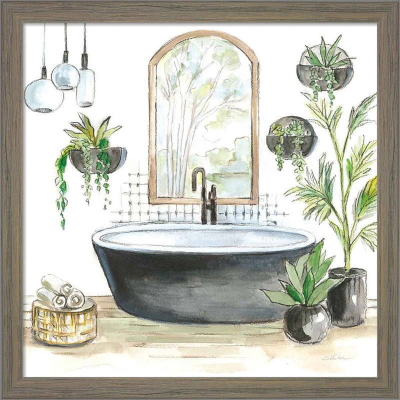Black Bathtub II by Silvia Vassileva, Framed Art