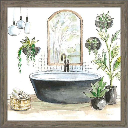 Black Bathtub II by Silvia Vassileva, Framed Art