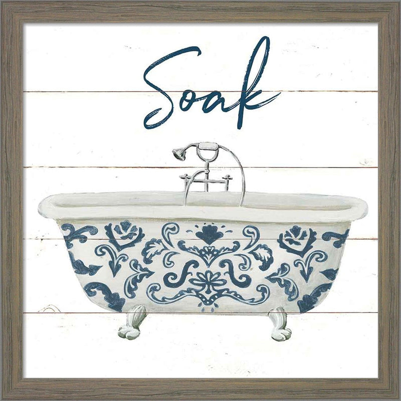 Cottage Bath II by Wild Apple Portfolio, Framed Art