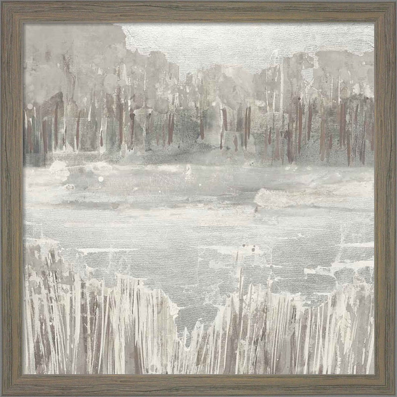 Silver Landscape Neutral by Albena Hristova, Framed Art