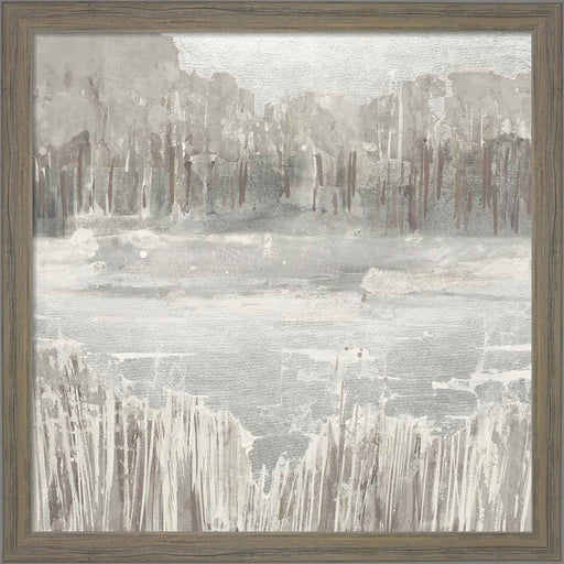 Silver Landscape Neutral by Albena Hristova, Framed Art