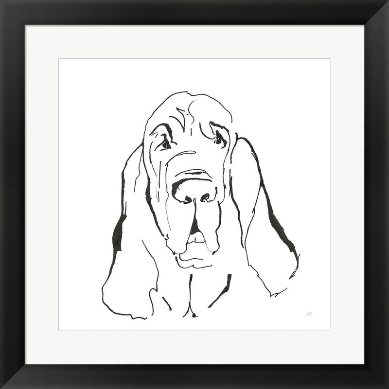 Line Dog Bloodhound I by Chris Paschke, Framed Art