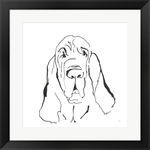 Line Dog Bloodhound I by Chris Paschke, Framed Art