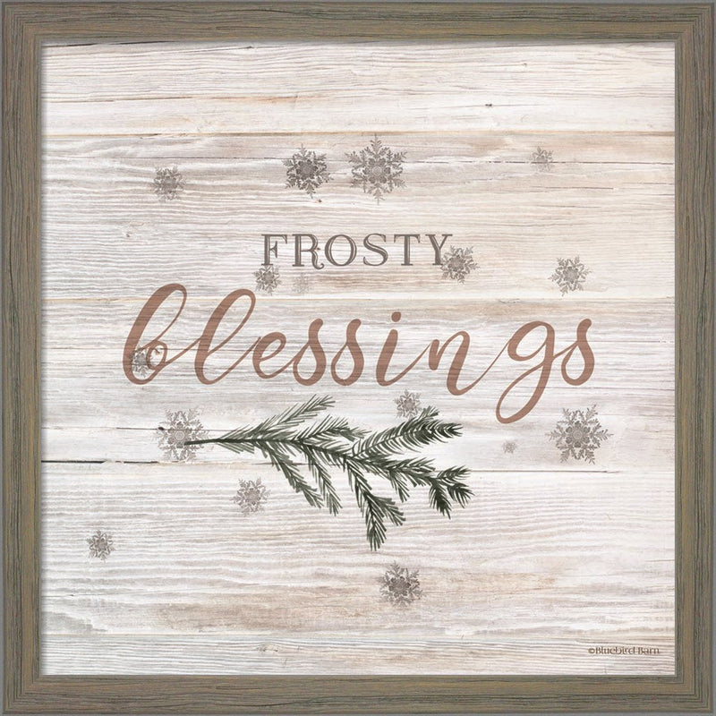 Frosty Blessings II by Bluebird Barn, Framed Art