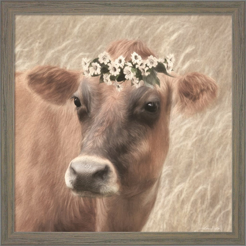 Floral Cow II by Lori Deiter, Framed Art