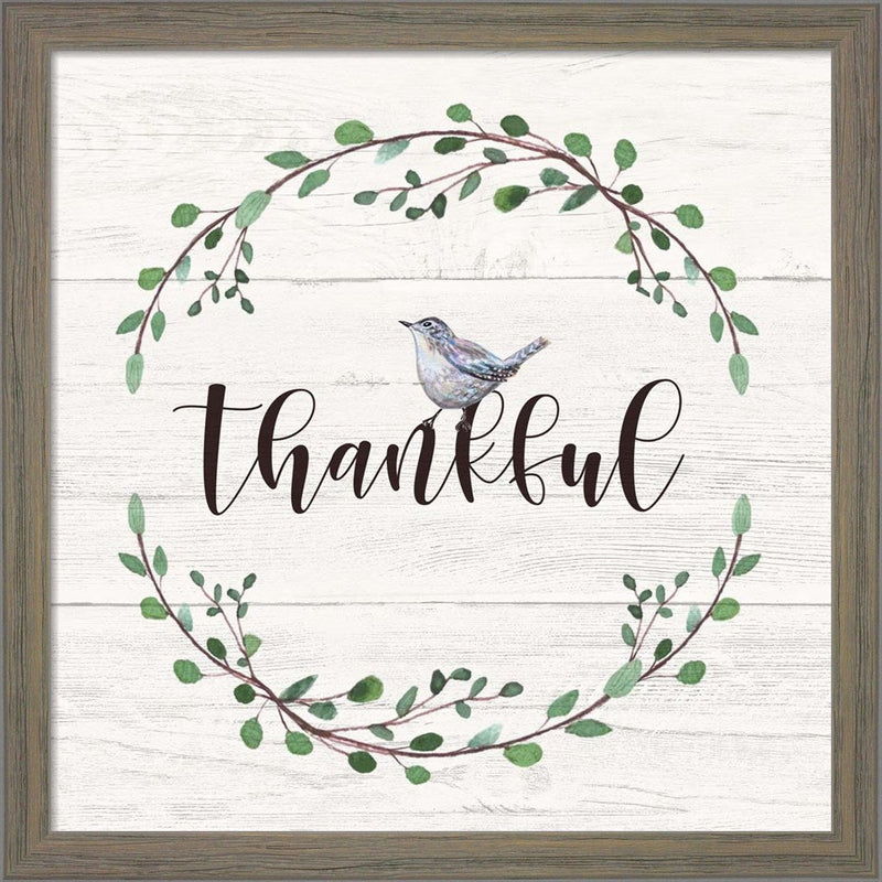 Thankful Sign by Elizabeth Tyndall, Framed Art