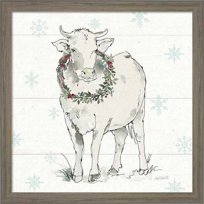 Modern Farmhouse X Christmas Sq by Anne Tavoletti, Framed Art