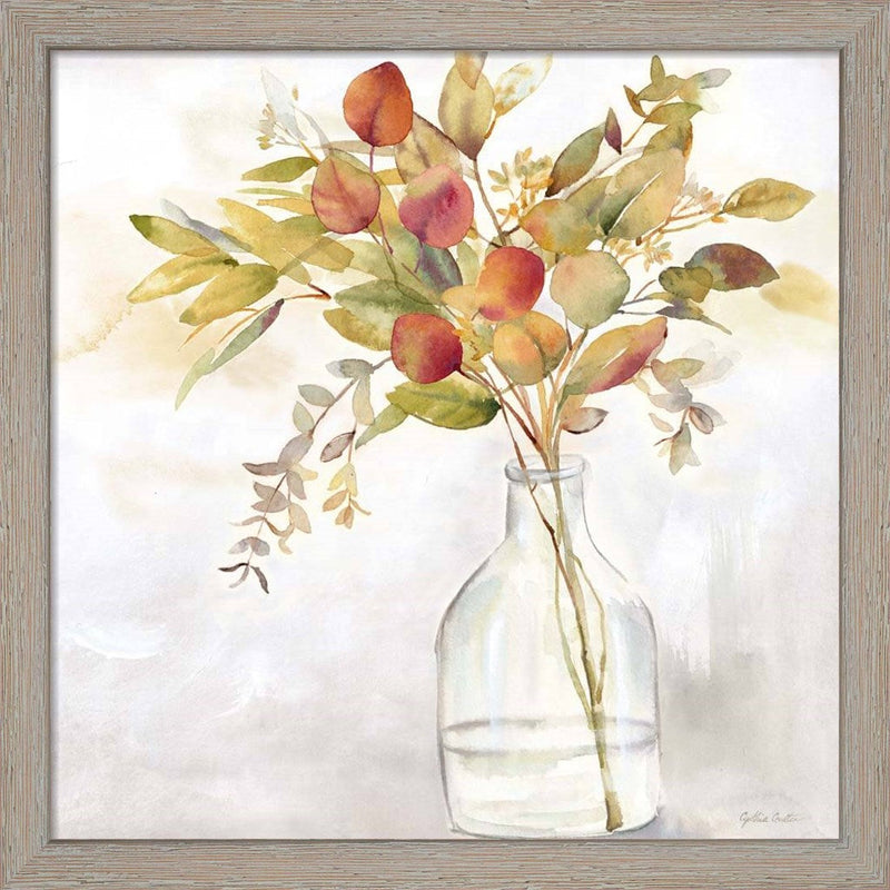 Eucalyptus Vase Spice I by Cynthia Coulter, Framed Art