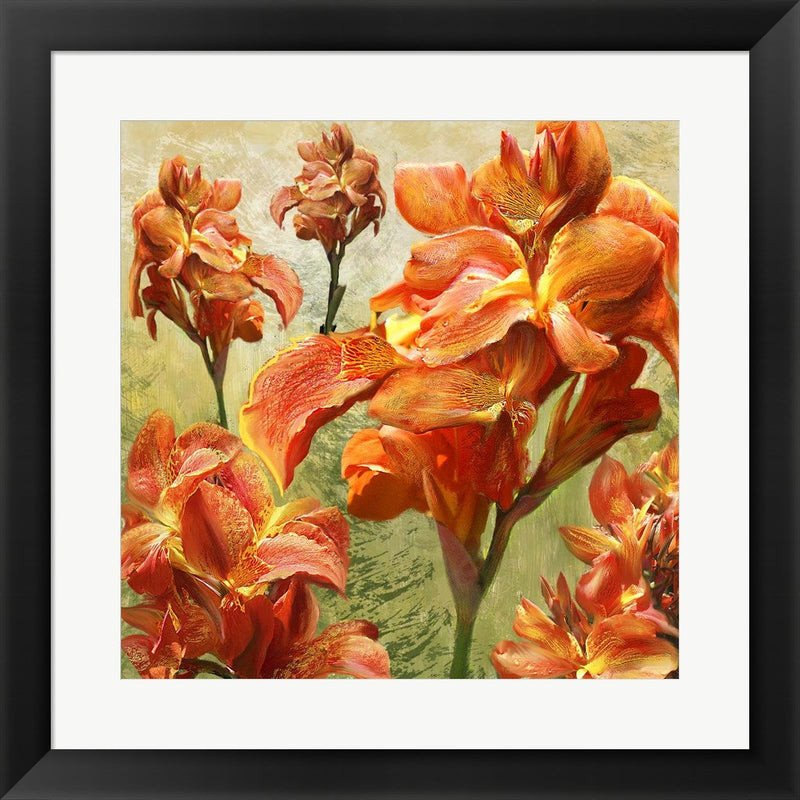 Orange Orchid Bloom by Anthony Christou, Framed Art