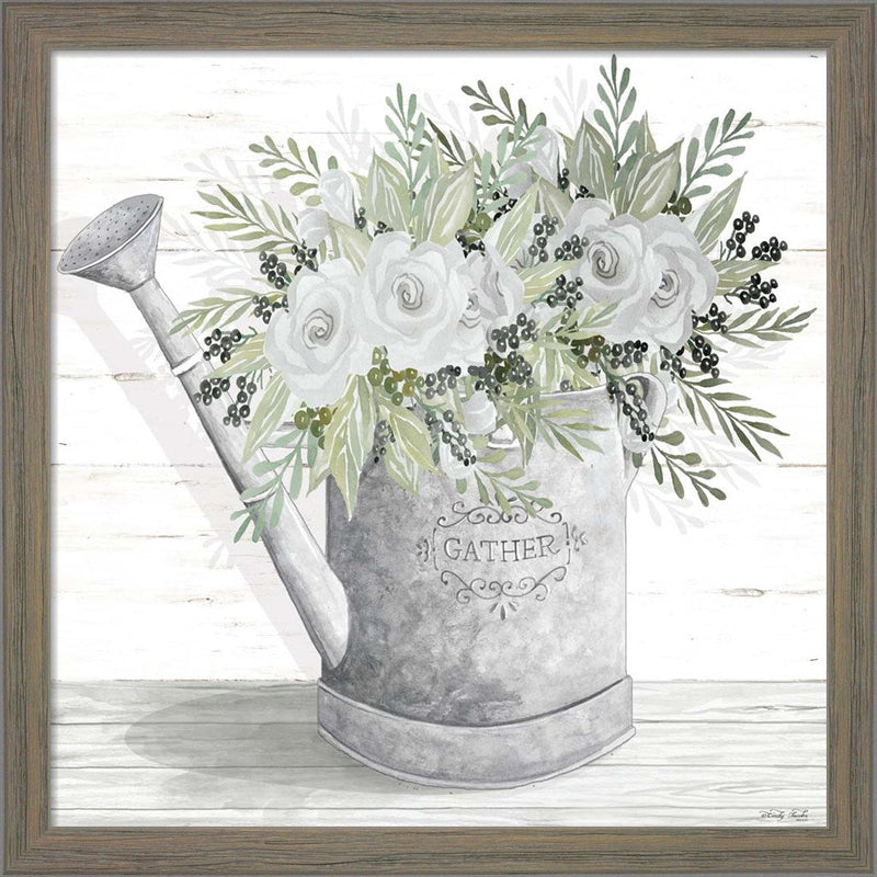 Gather Watering Can by Cindy Jacobs, Framed Art