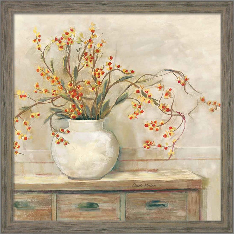 Nancy Bittersweet Neutral Sq by Carol Rowan, Framed Art