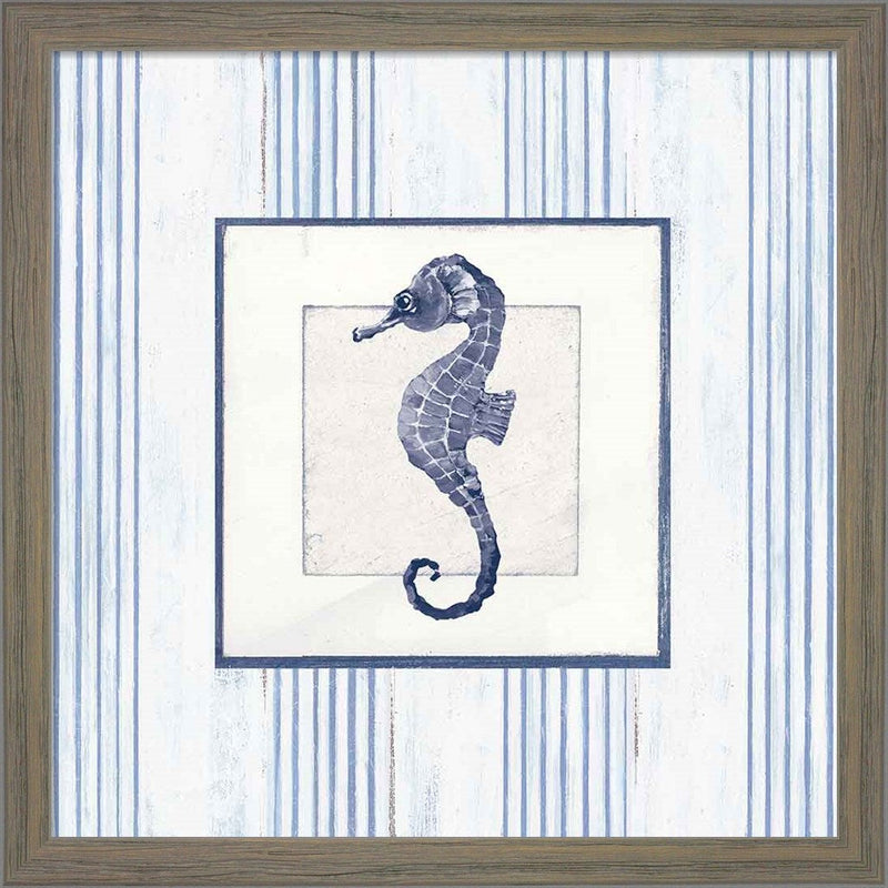 Sanibel Shell IV Navy by Avery Tillmon, Framed Art