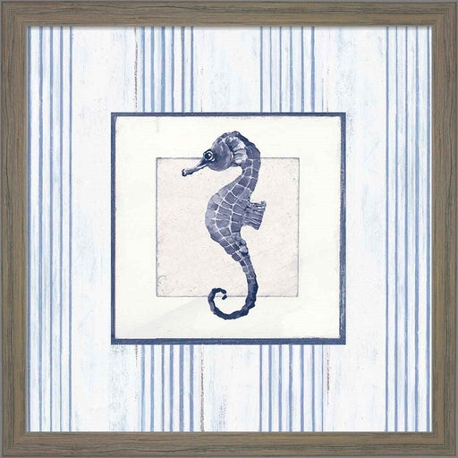 Sanibel Shell IV Navy by Avery Tillmon, Framed Art