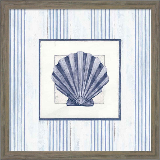 Sanibel Shell I Navy by Avery Tillmon, Framed Art