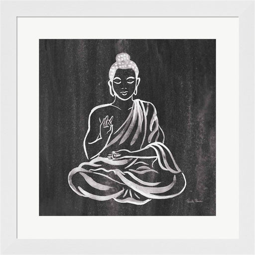 Buddha Gray by Farida Zaman, Framed Art