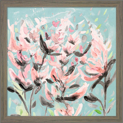 Wild Flowers on Teal by Ann Marie Coolick, Framed Art