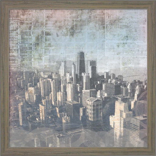 Chicago Skyline II by Dan Meneely, Framed Art