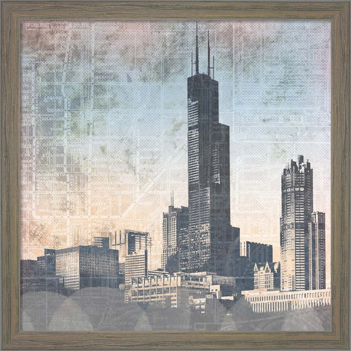 Chicago Skyline I by Dan Meneely, Framed Art