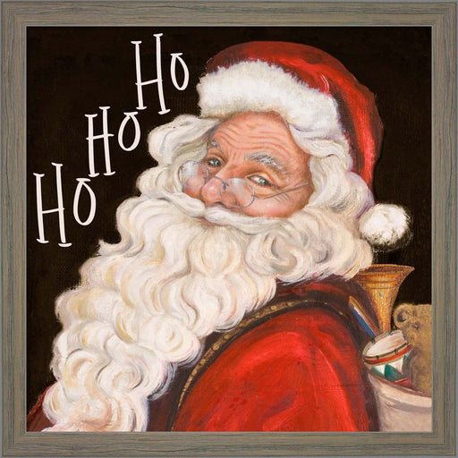 Smiling Santa Ho Ho Ho by Patricia Pinto, Framed Art