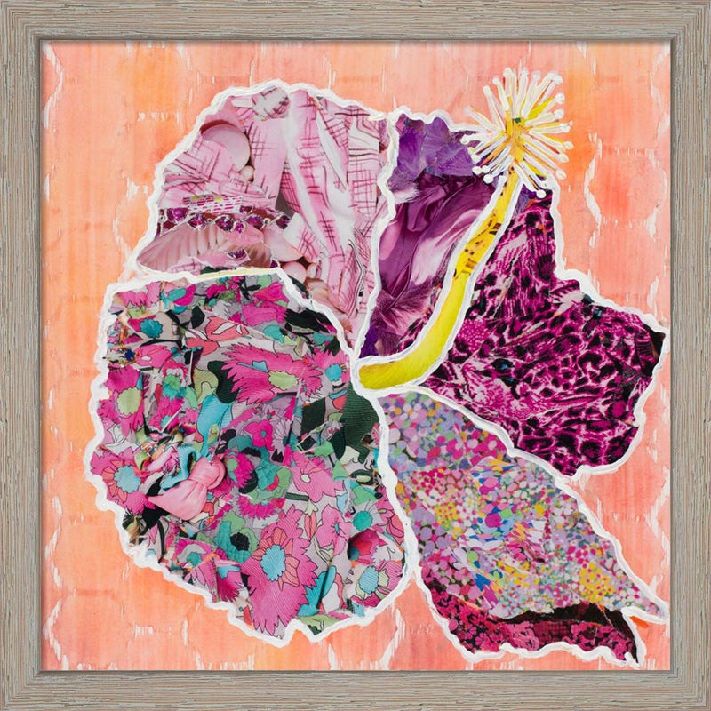 Hibiscus Flower Collage by Gina Ritter, Framed Art
