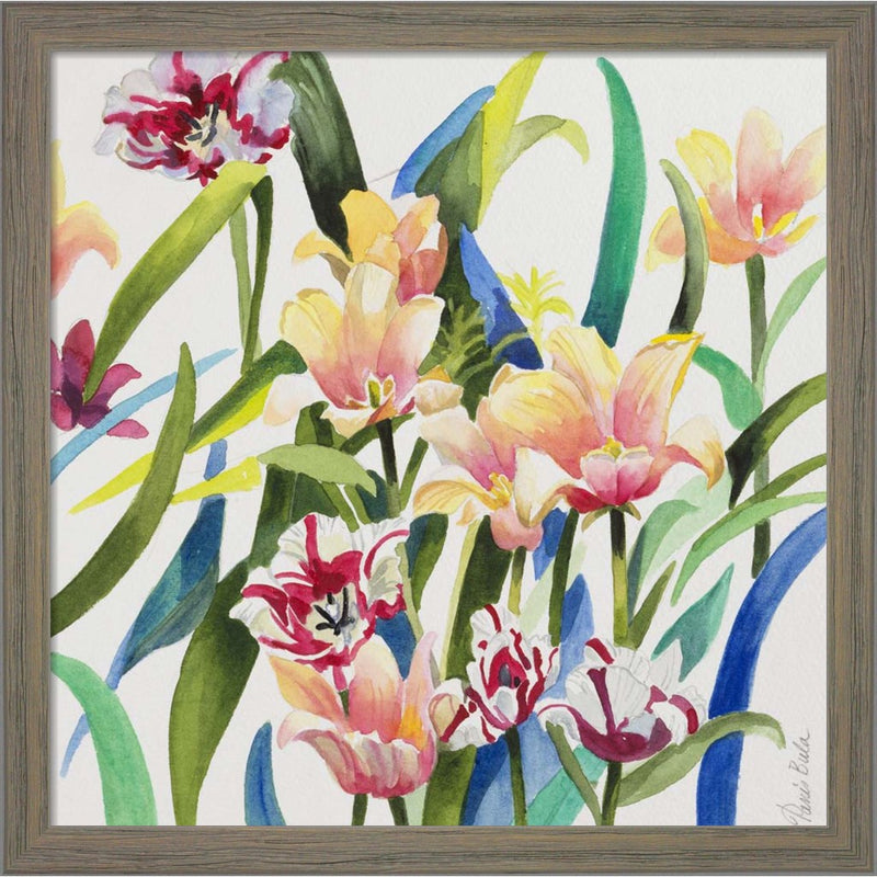 Mixed Tulips Delight by Tanis Bula, Framed Art