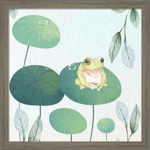 Rainforest Ribbit by The Font Diva, Framed Art