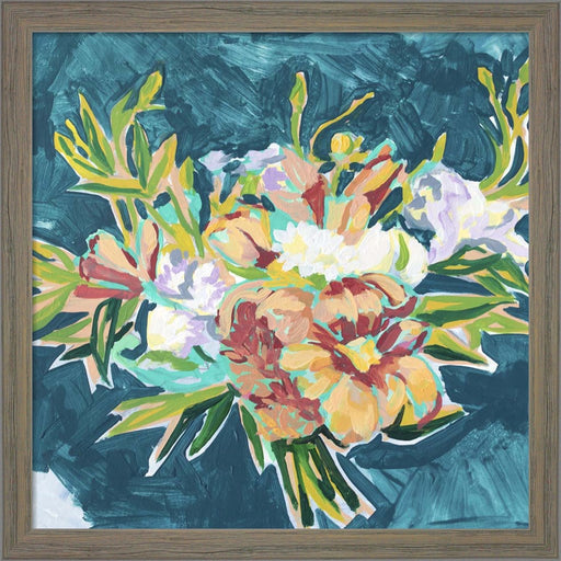 Teal Bouquet by Victoria Macmillan, Framed Art