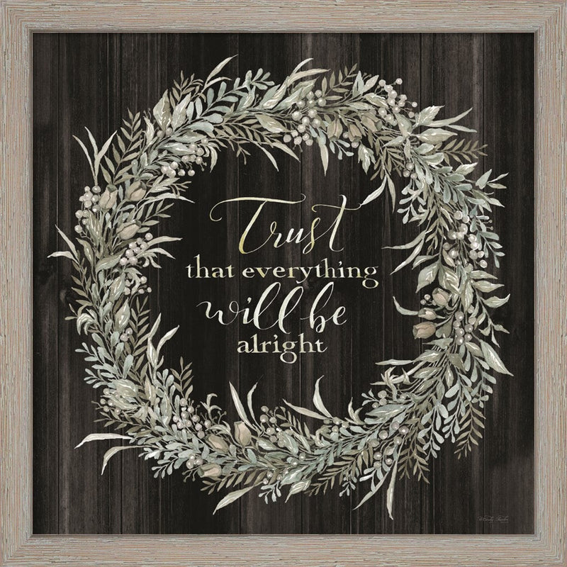 Trust Wreath by Cindy Jacobs, Framed Art