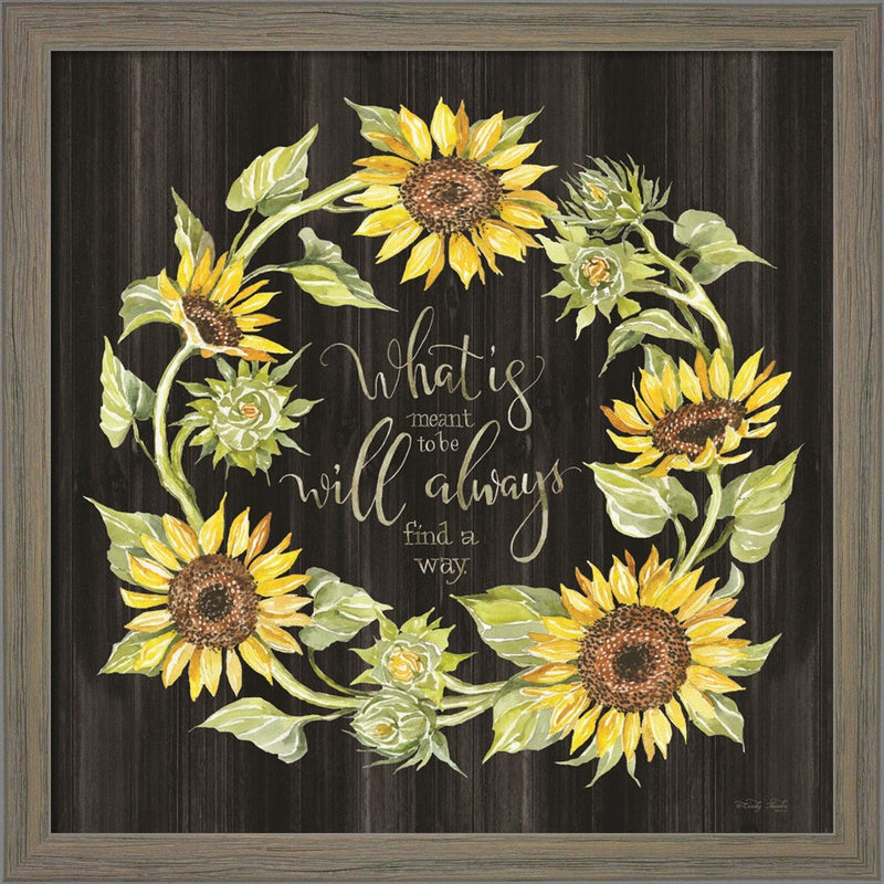 What's Meant to Be Wreath by Cindy Jacobs, Framed Art