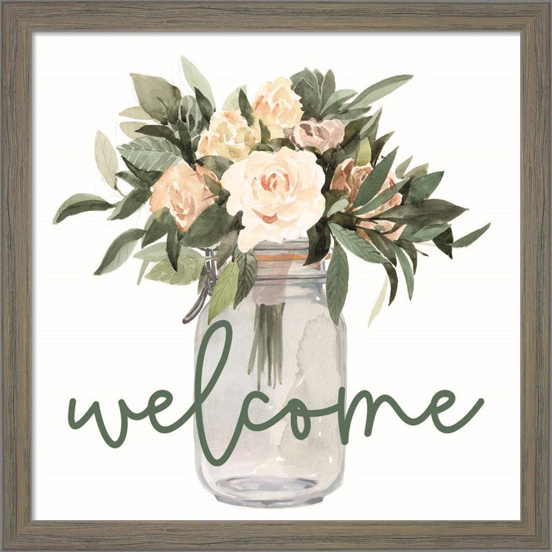 Welcome Flowers by Dogwood Portfolio, Framed Art