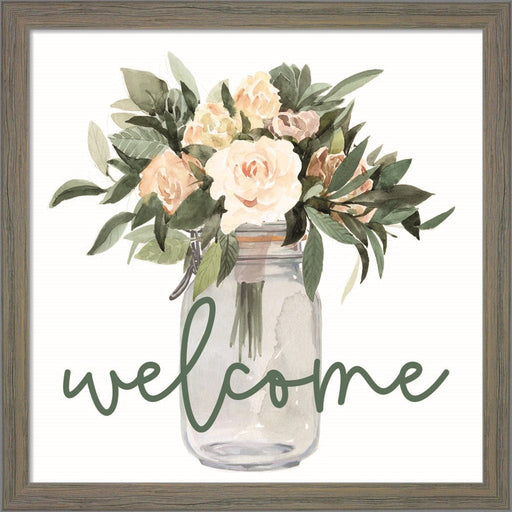 Welcome Flowers by Dogwood Portfolio, Framed Art