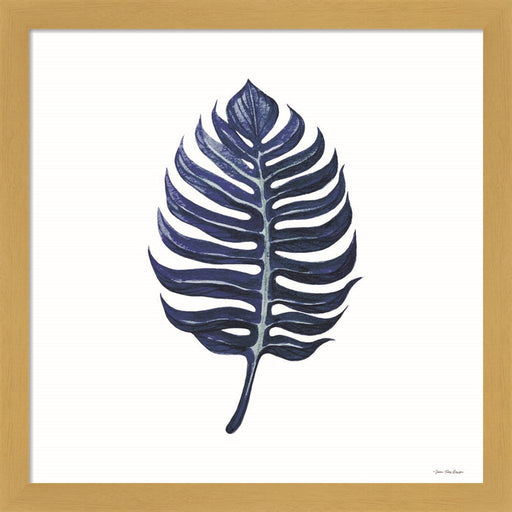 Watercolor Blue Leaf I by Seven Trees Design, Framed Art