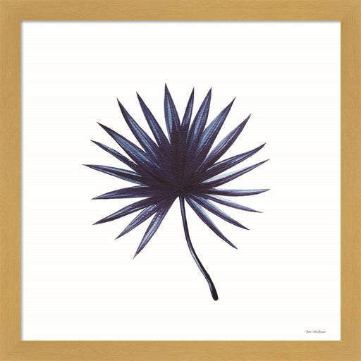 Watercolor Blue Leaf II by Seven Trees Design, Framed Art