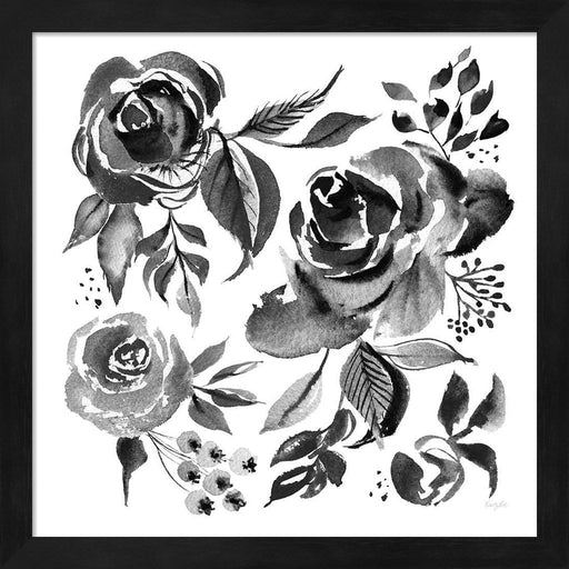 Delft Delight IV Black No Words by Kristy Rice, Framed Art