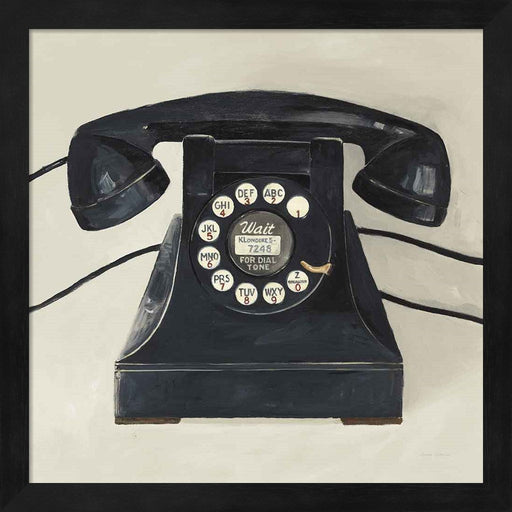 Classic Telephone on Cream by Avery Tillmon, Framed Art
