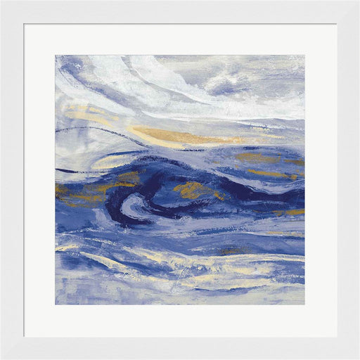 Estuary Blue Sq by Silvia Vassileva, Framed Art