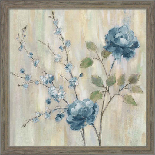 Contemporary Chinoiserie Blue by Silvia Vassileva, Framed Art