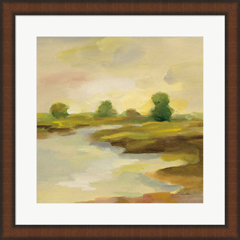 Chartreuse Fields I by Silvia Vassileva, Framed Art