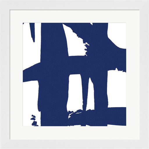 Crossing Paths I Cobalt by Sarah Adams, Framed Art