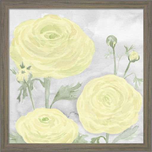 Peaceful Repose Gray & Yellow I by Tara Reed, Framed Art